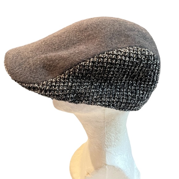 Vintage Kango Kangol Sz Large Wool Gray Tweed Cap Designer Men’s Hat Blise - Picture 2 of 8